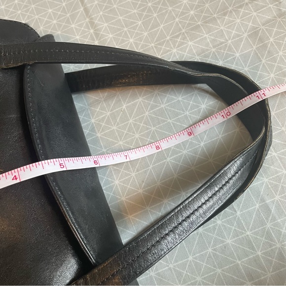 Monsac Vintage Leather Mini Satchel Handbag in Black - Picture 9 of 9